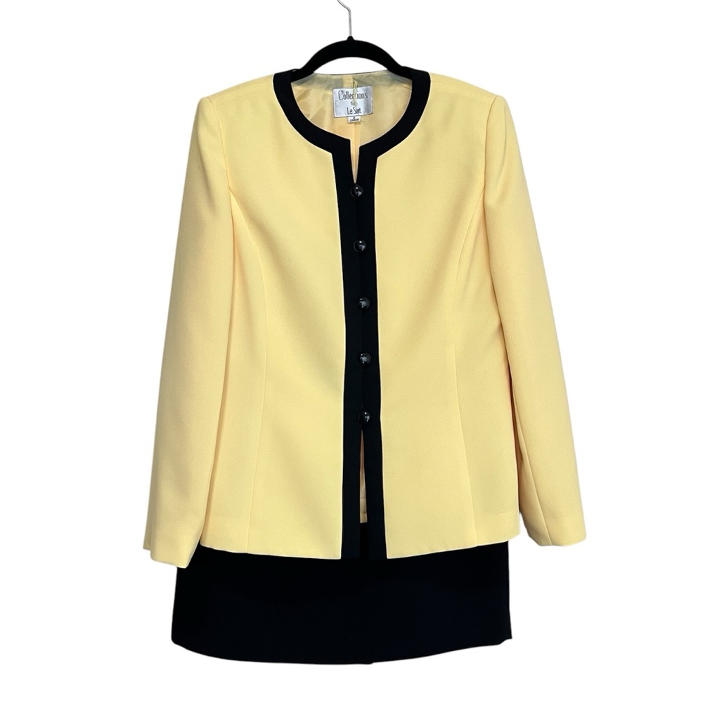 Collections For Le Suit Two Piece Blazer and Skirt Set